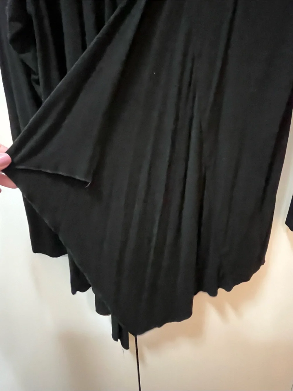 Black Open-Front Women's Cardigan Sweater